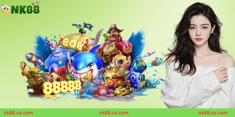 Giao diện bắn cá NK88 hiện đại sinh động với boss khùng