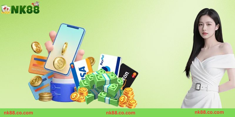 Giao diện người chơi đang thực hiện Rút tiền NK88 qua ngân hàng nội địa